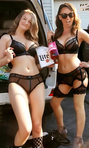 Anonymous in lingerie taking a selfie