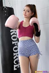 Hot boxer Myra Moans wants to join a new gym but first she has to suck and fuck her way past the steep price tag