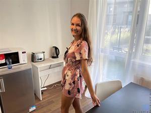 The only thing cuter than seeing Bellaria in her sweet sundress or her bra and panties is seeing this certified nubile Russian shortie naked.