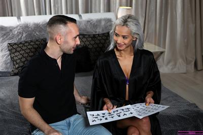 Tanned and flexible milf Veronica Leal is so horny that she decides to try her Kama Sutra seduction on her stepson