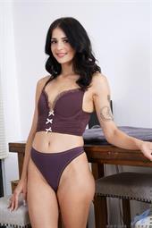 Looking hot as hell in a lingerie bra and thong getup Sophie Reyez wants all eyes on her and preferably all hands and mouths as well.