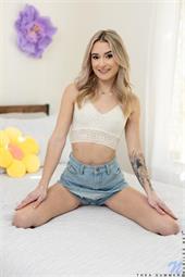 Perky and beautiful blonde Thea Summer is an All-American bombshell with some sweet tan lines and a bare coochie that's always DTF.