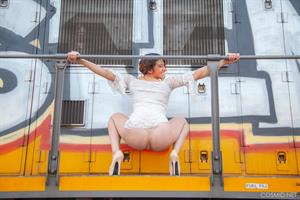 Eve Corta Nude Pictures Eve Corta On The Train