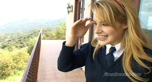 Tight school girl Ally Ann taking man sausage deep & hard