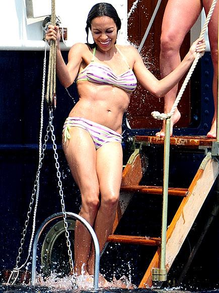 Rosario Dawson in a bikini