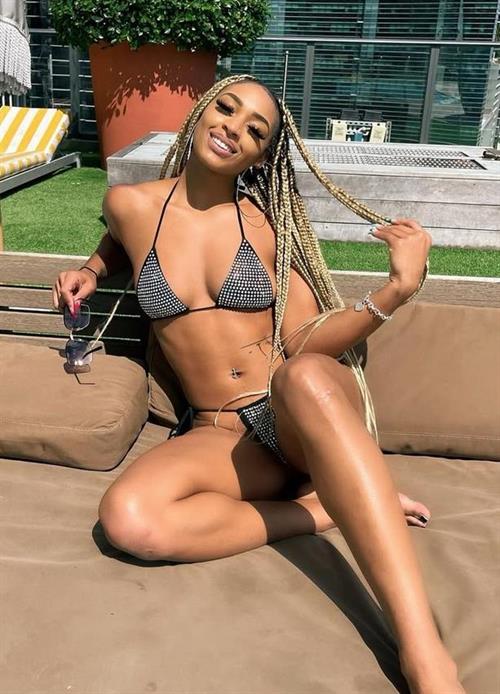 DiJonai Carrington in a bikini