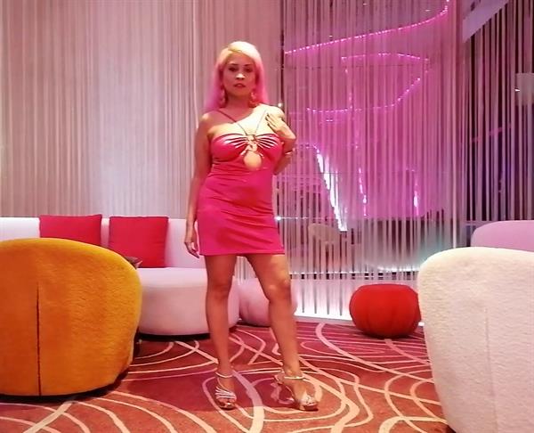 Stripper Pink Babe in a strip dance show in a club in the movie  Pink Strip Dance Night 