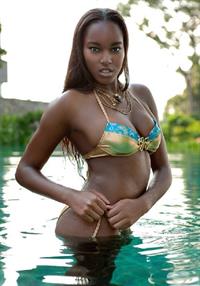 Damaris Lewis in a bikini