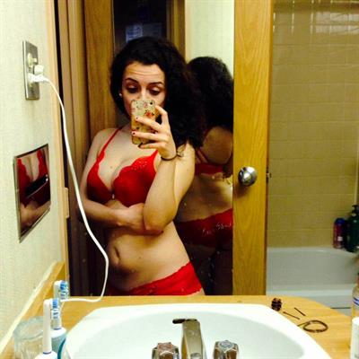 Anonymous in lingerie taking a selfie