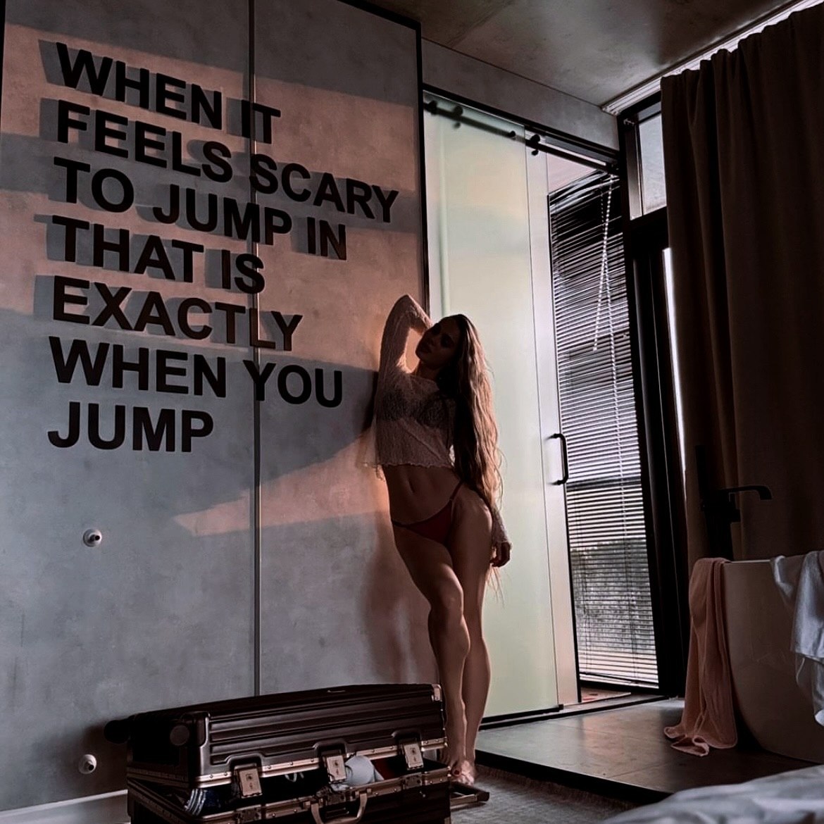Mira Levelskaya in lingerie