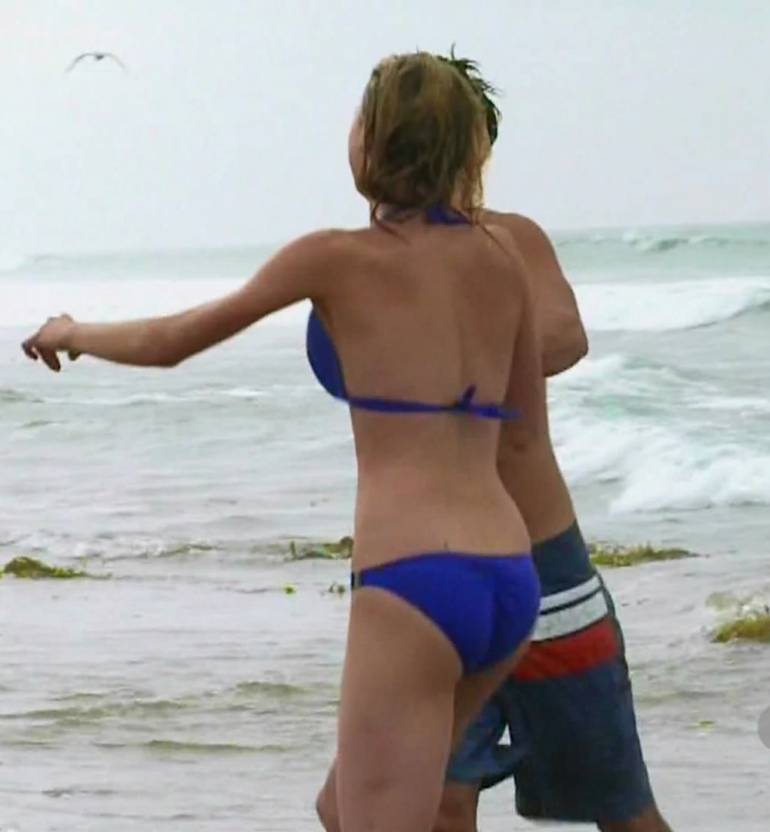 Emily VanCamp in a bikini - ass