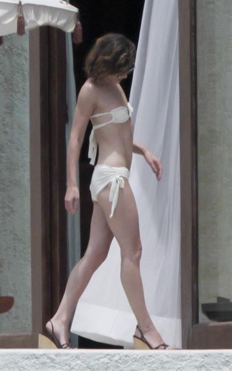Milla Jovovich in a bikini