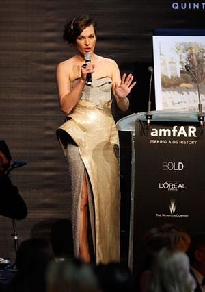 Milla Jovovich - amfAR's Cinema Against AIDS benefit in Antibes - 5/24/12