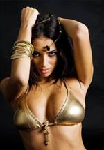 Georgia Salpa in a bikini