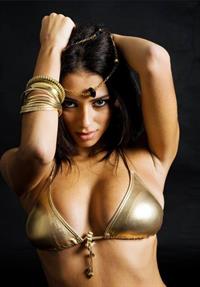 Georgia Salpa in a bikini