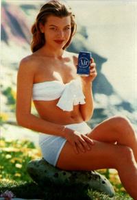 Milla Jovovich in a bikini