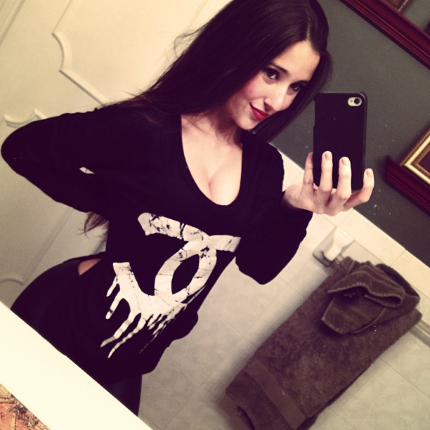 Angie Varona taking a selfie