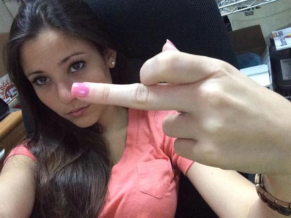 Angie Varona taking a selfie