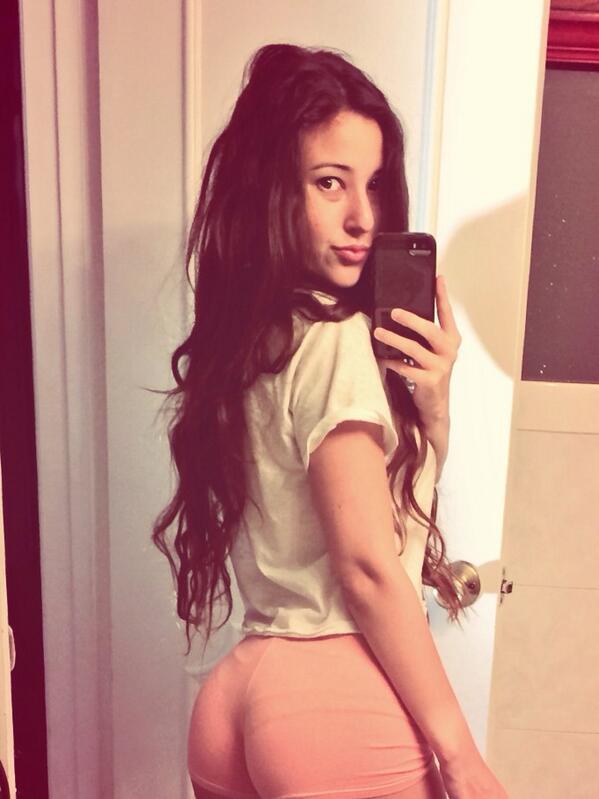 Angie Varona taking a selfie and - ass