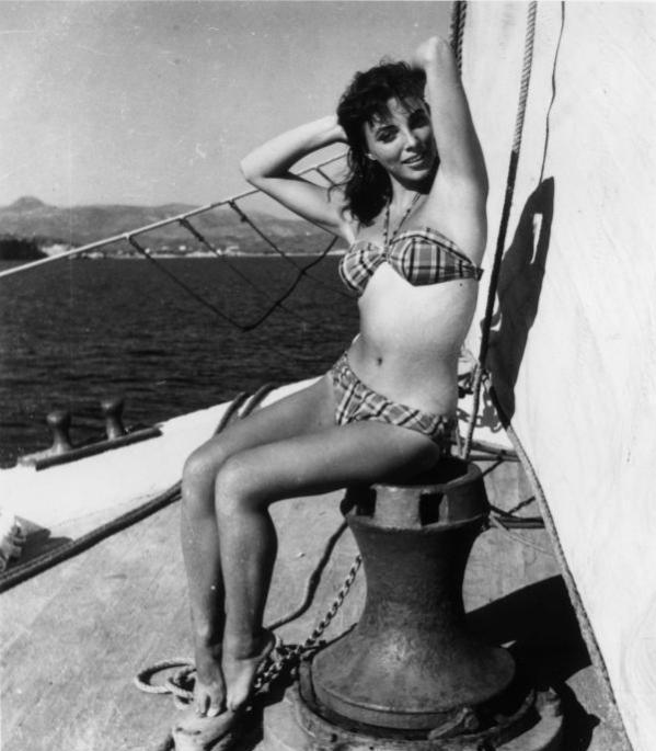 Joan Collins in a bikini