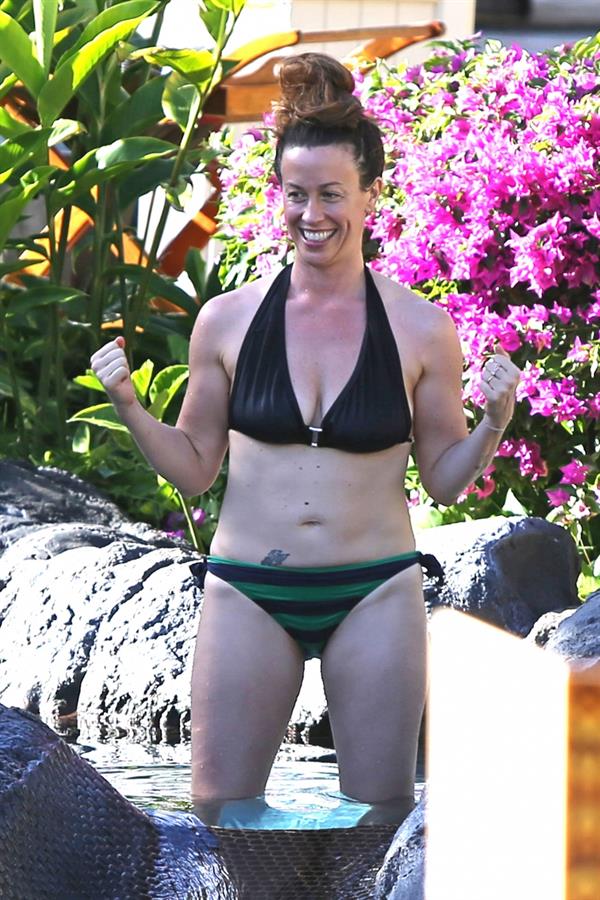 Alanis Morissette in a bikini