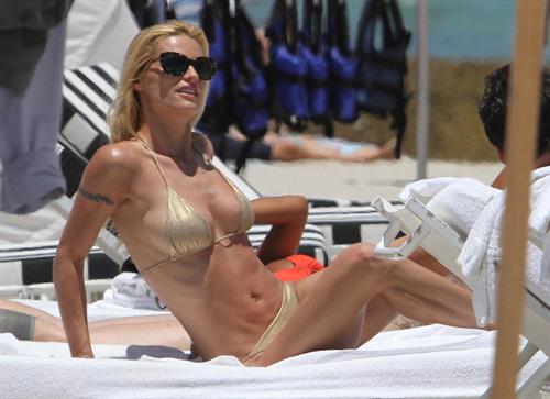 Michelle Hunziker in a bikini