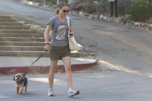 Natalie Portman – walking her dog in LA 8/16/13  