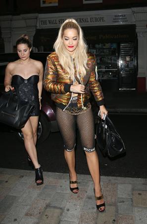 Rita Ora at the Chiltern Firehouse in central London, June 21, 2014