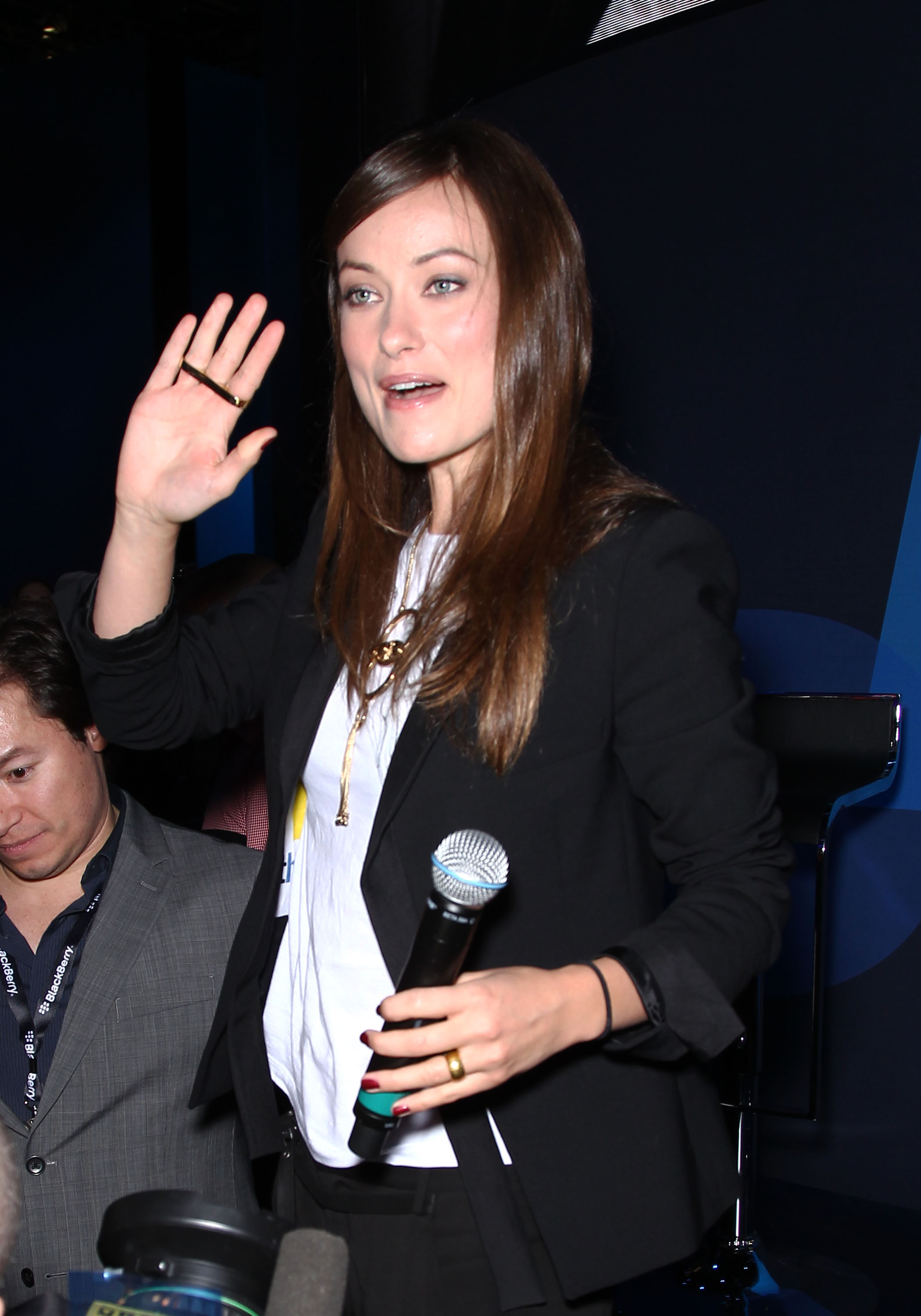 Olivia Wilde at the Blackberry booth at the 2011 CES in Las Vegas n December 7, 2011