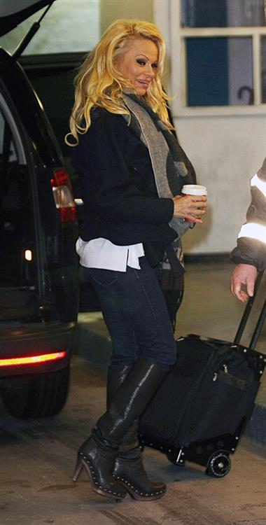 Pamela Anderson At ITV Studios in London 03.01.13 