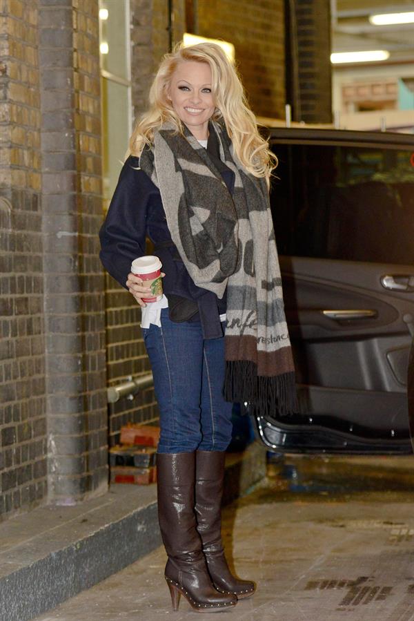 Pamela Anderson At ITV Studios in London 03.01.13 