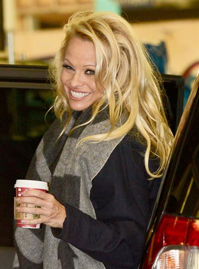 Pamela Anderson At ITV Studios in London 03.01.13 