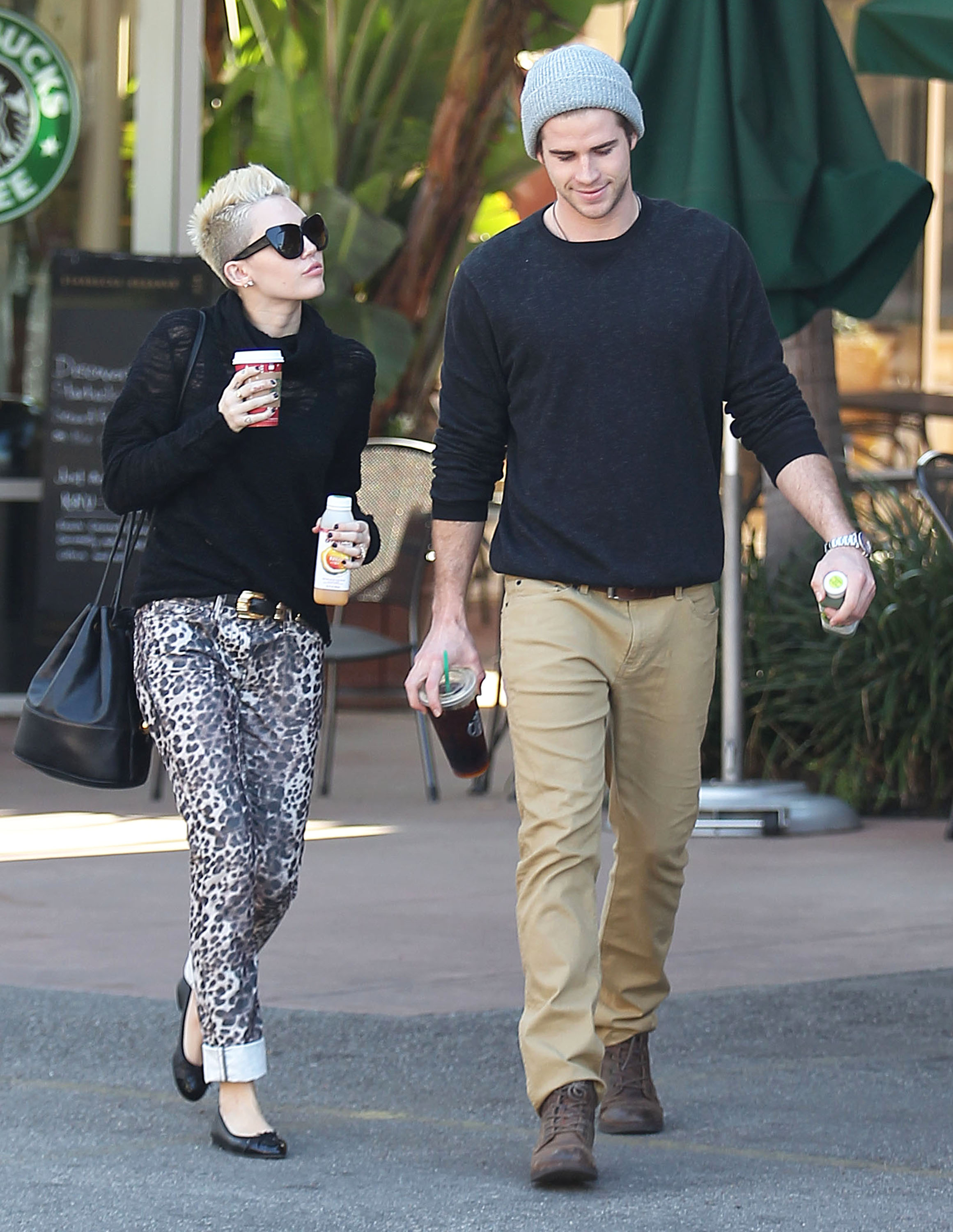 Miley Cyrus at Starbucks in Toluca Lake 12/22/12 